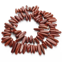 Jasper vermelha grânulos, miçangas, Pepitas, 8-12mm, Buraco:Aprox 1.5mm, Aprox 36PCs/Strand, vendido para Aprox 15.5 inchaltura Strand