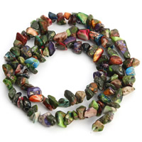 Impression Jasper Beads, Nuggets, mixed colors, 8-12mm, Hole:Approx 1.5mm, Approx 36PCs/Strand, Sold Per Approx 15.5 Inch Strand