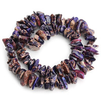 Impression Jaspis Perle, Klumpen, violett, 8-15mm, Bohrung:ca. 1.5mm, ca. 36PCs/Strang, verkauft per ca. 15.5 ZollInch Strang