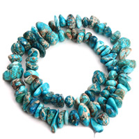 Impression Jasper Beads, Nuggets, skyblue, 8-15mm, Hole:Approx 1.5mm, Approx 36PCs/Strand, Sold Per Approx 15.5 Inch Strand