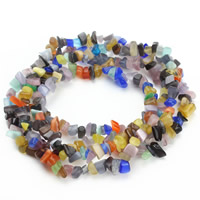 Cats Eye Jewelry Beads, Nuggets, mixed colors, 5-8mm, Hole:Approx 1.5mm, Approx 120PCs/Strand, Sold Per Approx 31 Inch Strand