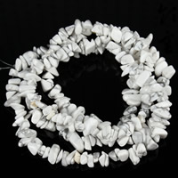 Türkis Perlen, Synthetische Türkis, Klumpen, weiß, 8-12mm, Bohrung:ca. 1.5mm, ca. 120PCs/Strang, verkauft per ca. 31 ZollInch Strang