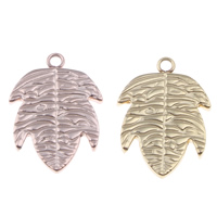 Stainless Steel Pendants, Leaf, plated, more colors for choice, 17x24x2mm, Hole:Approx 2mm, Sold By PC