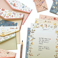Paper Stationery Envelope Set earring & necklace mixed colors  Sold By Set