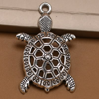 Tibetan Style Animal Pendants, Turtle, antique silver color plated, lead & cadmium free, 39x25mm, Hole:Approx 1.5mm, 100PCs/Bag, Sold By Bag