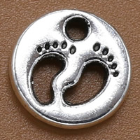 Tibetan Style Pendants, Foot, antique silver color plated, lead & cadmium free, 11x3mm, Hole:Approx 1.5mm, 100PCs/Bag, Sold By Bag