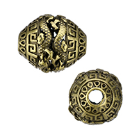 Brass Jewelry Beads Oval antique bronze color plated nickel lead & cadmium free Approx 3mm Sold By Lot