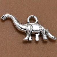 Tibetan Style Animal Pendants, Dinosaur, antique silver color plated, lead & cadmium free, 25x12mm, Hole:Approx 2mm, 100PCs/Bag, Sold By Bag