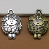 Tibetan Style Animal Pendants, Sheep, plated, more colors for choice, lead & cadmium free, 25x18mm, Hole:Approx 2mm, 100PCs/Bag, Sold By Bag
