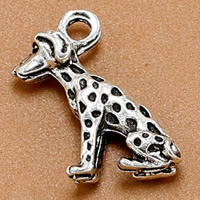 Tibetan Style Animal Pendants, Dog, antique silver color plated, 16x9mm, Hole:Approx 2mm, 100PCs/Bag, Sold By Bag