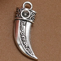 Zinc Alloy Pendant Rhinestone Setting Sword antique silver color plated Approx 2mm Inner Approx 1mm Sold By Bag