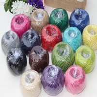 Linen Cotton Cord, mixed colors, 2mm, 10PCs/Bag, Approx 30m/PC, Sold By Bag