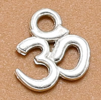 Zinc Alloy Pendants OM Symbol antique silver color plated lead & cadmium free Approx 1.5mm Sold By Bag