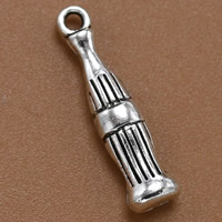 Tibetan Style Tool Pendants, Bottle, antique silver color plated, lead & cadmium free, 24x5mm, Hole:Approx 1.5mm, 100PCs/Bag, Sold By Bag