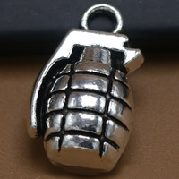 Zinc Alloy Pendants Grenade antique silver color plated lead & cadmium free Approx 1.5mm Sold By Bag