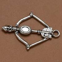 Zinc Alloy Tool Pendants Arrow antique silver color plated lead & cadmium free Approx 1.5mm Sold By Bag
