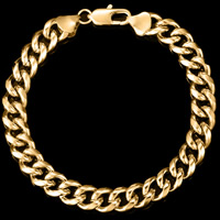 Brass Bracelet 18K gold plated twist oval chain & for woman lead & cadmium free 9mm Sold Per Approx 8 Inch Strand