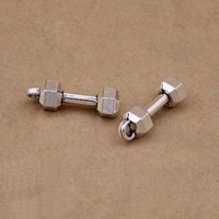 Zinc Alloy Pendants Barbell antique silver color plated lead & cadmium free Approx 1-1.5mm Sold By Bag