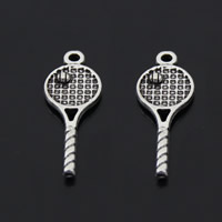 Zinc Alloy Pendants Tennis Racket antique silver color plated lead & cadmium free Approx 1-1.5mm Sold By Bag