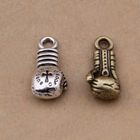 Zinc Alloy Pendants Boxing Glove plated with letter pattern mixed colors lead & cadmium free Approx 1-1.5mm Sold By Bag
