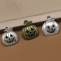 Fashion Halloween Pendant, Tibetan Style, Pumpkin, plated, Halloween Jewelry Gift, more colors for choice, lead & cadmium free, 18x16x3mm, Hole:Approx 1.5mm, 100PCs/Bag, Sold By Bag