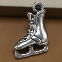 Tibetan Style Shoes Pendants, antique silver color plated, lead & cadmium free, 17x13mm, Hole:Approx 1.5mm, 100PCs/Bag, Sold By Bag