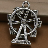 Tibetan Style Tool Pendants, Pinwheel, antique silver color plated, lead & cadmium free, 22x17mm, Hole:Approx 1.5mm, 100PCs/Bag, Sold By Bag