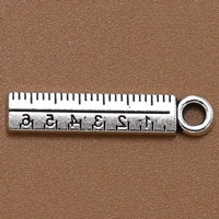 Zinc Alloy Tool Pendants ruler antique silver color plated with number pattern lead & cadmium free Approx 1.5mm Sold By Bag