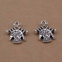 Tibetan Style Pendants, antique silver color plated, lead & cadmium free, 17x19mm, Hole:Approx 1-1.5mm, 200PCs/Bag, Sold By Bag