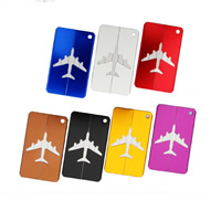 Zinc Alloy Luggage Tag, met Tiger Tail Wire, Rechthoek, geschilderd, meer kleuren voor de keuze, lood en cadmium vrij, 75x45mm, Verkocht door PC