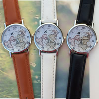 Women Wrist Watch, PU Leather, with Tibetan Style dial & Glass, platinum color plated, adjustable & for woman, more colors for choice, nickel, lead & cadmium free, 35mm, 20mm, Length:Approx 9.5 Inch, Sold By PC