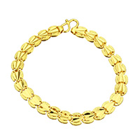 cobre pulseira, Ouro banhado 24K, para mulher, níquel, chumbo e cádmio livre, 8x3mm, vendido para Aprox 7.5 inchaltura Strand