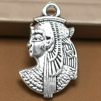Tibetan Style Pendant Rhinestone Setting, Virgin Mary, antique silver color plated, Christian Jewelry, lead & cadmium free, 30x16mm, Hole:Approx 1.5mm, Inner Diameter:Approx 1mm, 100PCs/Bag, Sold By Bag