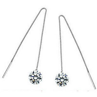 Austrian Crystal Earring Brass with Austrian Crystal platinum plated faceted nickel lead & cadmium free 8mm Sold By Pair