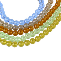 Perles de cristal rondes , plus de couleurs à choisir, 8mm, Trou:Environ 1mm, Longueur:Environ 12 pouce, 10Strandstoron/sac, Environ 42PC/brin, Vendu par sac