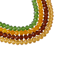 Perles de cristal rondelle, facettes, plus de couleurs à choisir, 8x6mm, Trou:Environ 1mm, Longueur:Environ 16.5 pouce, 10Strandstoron/sac, Environ 73PC/brin, Vendu par sac