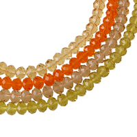 Perles de cristal rondelle, facettes, plus de couleurs à choisir, 9x7mm, Trou:Environ 1mm, Longueur:Environ 16.5 pouce, 10Strandstoron/sac, Environ 72PC/brin, Vendu par sac