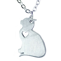Stainless Steel Jewelry Necklace with 5cm extender chain Cat oval chain original color Sold Per Approx 20.5 Inch Strand