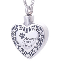 316L Stainless Steel Cinerary Casket Pendant, Heart, with letter pattern & blacken, original color, 20x30mm, Hole:Approx 4mm, Sold By PC
