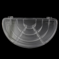 Smykker Perler Container, Plastic, Dome, 10 celler, 165x90x22mm, Solgt af PC