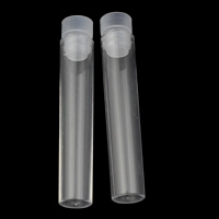 Glass Wish Bottle, Plastic, Column, 12x60mm, 20PCs/Bag, Sold By Bag