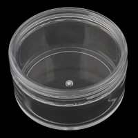 Jewelry Beads Container, Plastic, Flat Round, 71x36x36mm, 6PCs/Bag, Sold By Bag