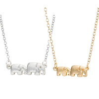 Brass Necklace Elephant plated oval chain nickel lead & cadmium free 450mm Sold Per Approx 17.5 Inch Strand