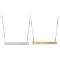Brass Necklace Rectangle plated oval chain nickel lead & cadmium free 450mm Sold Per Approx 17.5 Inch Strand