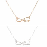 Brass Necklace Infinity word love plated oval chain nickel lead & cadmium free 450mm Sold Per Approx 17.5 Inch Strand
