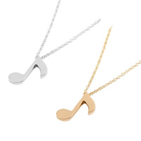 Brass Necklace Music Note plated oval chain nickel lead & cadmium free 450mm Sold Per Approx 17.5 Inch Strand