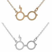 Messing Halskette, Brille, plattiert, Oval-Kette, keine, frei von Nickel, Blei & Kadmium, 450mm, verkauft per ca. 17.5 ZollInch Strang