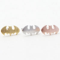 Brass Stud Earring, Bat, plated, more colors for choice, nickel, lead & cadmium free, 15mm, Sold By Pair