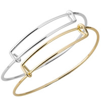 Brass Bangle, plated, adjustable, more colors for choice, nickel, lead & cadmium free, 180mm, Inner Diameter:Approx 60mm, Length:Approx 7 Inch, Sold By PC
