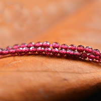 Natural Garnet Beads Round January Birthstone & faceted Sold Per Approx 15.5 Inch Strand